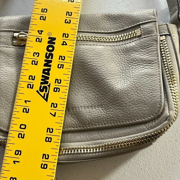 Aimee Kestenberg Purse Elephant Grey Leather Crossbody Zip Me Up - Picture 10 of 16